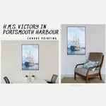 AF007 H.M.S. Victory in Portsmouth Harbour - Canvas Painting af007-hms-victory-in-portsmouth-harbour-canvas-painting-l14 (1).jpg